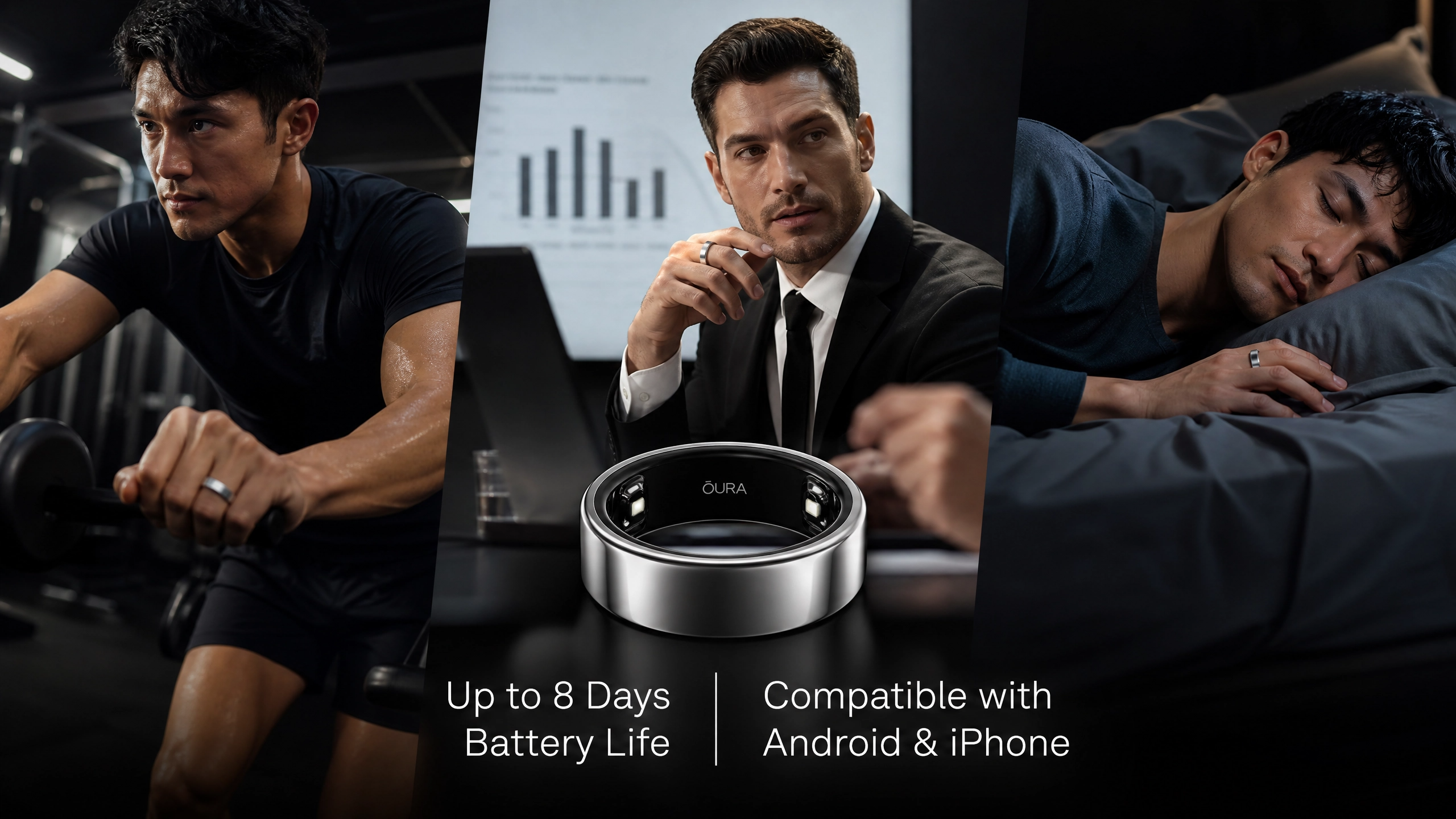 Oura Ring lifestyle — gym, work, sleep
